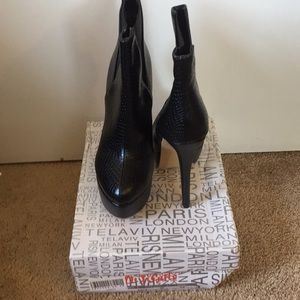 Brand new faux snake skin platform boots